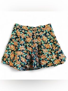 LA Hearts Floral Button Down Small Skirt
